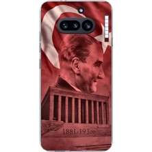 TechTree Nothing Phone (4A) Uyumlu Atatürk Portresi ve Anıtkabir Baskılı Silikon Kılıf
