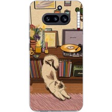 TechTree Nothing Phone (4A) Uyumlu Nostaljik Köpek Tasarımlı Baskılı Silikon Kılıf