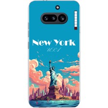 TechTree Nothing Phone (4A) Uyumlu Özgürlük Heykeli New York Baskılı Silikon Kılıf