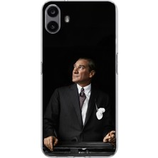TechTree Cmf Phone 1 Uyumlu Ufka Bakan Lider Atatürk Baskılı Silikon Kılıf