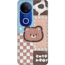 Senada Vivo V50 5g (V2427) Kılıf Desenli Baskılı Tpu Rubber Kapak Silikon Ayıcık
