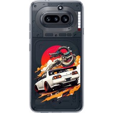 TechTree Nothing Phone (4A) Uyumlu Gtr Güneş Ejderha Tasarımlı Baskılı Silikon Kılıf