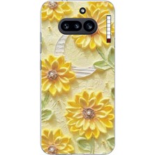 TechTree Nothing Phone (4A) Uyumlu Rölyef Bahçesi Baskılı Silikon Kılıf