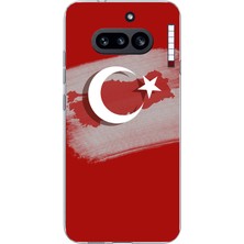 TechTree Nothing Phone (4A) Uyumlu Türkiye Harita Detaylı Türk Bayrağı Baskılı Silikon Kılıf