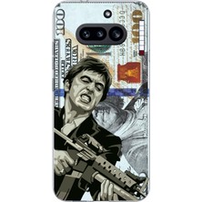 TechTree Nothing Phone (4A) Uyumlu Scarface Dolar Tasarımlı Baskılı Silikon Kılıf
