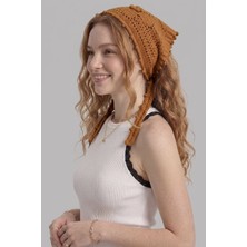 Neden Tekstil Kadın File Örgü Dantel Görünümlü Çok Amaçlı Bandana Yazlık Plaj Uyumlu Delikli Triko Saç Bandanası Ve Bel Aksesuarı