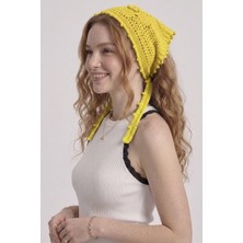 Neden Tekstil Kadın File Örgü Dantel Görünümlü Çok Amaçlı Bandana Yazlık Plaj Uyumlu Delikli Triko Saç Bandanası Ve Bel Aksesuarı