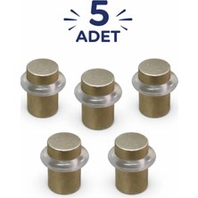 Gümüş Metal Lüx Kapı Yer Zemin Tamponu Stoper Saten 5 cm Kapı Tamponu 5 Adet