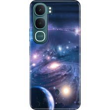 Nurdic Vivo Y31 5g (V2521) Kılıf 0.4mm Lazer Kesim Silikon Kapak Uzay Boşluğu