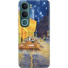 Nurdic Vivo Y31 5g (V2521) Kılıf 0.4mm Uyumlu Lazer Kesim Silikon Kapak Night Cafe