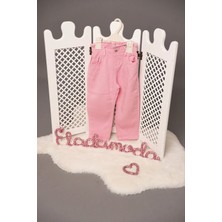 Elada Moda Pembe Orjinal Marka Bel Lastikli Kız Çocuk Jean