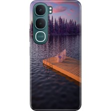 Nurdic Vivo Y31 5g (V2521) Uyumlu Kılıf Resimli Desenli Silikon Romantik Rıhtım