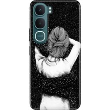 Nurdic Vivo Y31 5g (V2521) Uyumlu   Kılıf 0.4mm Lazer Kesim Silikon Kapak Siyah Aşk