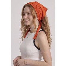 Neden Tekstil Kadın File Örgü Dantel Görünümlü Çok Amaçlı Bandana Yazlık Plaj Uyumlu Delikli Triko Saç Bandanası Ve Bel Aksesuarı