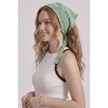 Neden Tekstil Kadın File Örgü Dantel Görünümlü Çok Amaçlı Bandana Yazlık Plaj Uyumlu Delikli Triko Saç Bandanası Ve Bel Aksesuarı