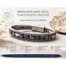 Mrs Black Lapis Lazuli&hematit Doğaltaşlı Çelik Erkek Bilekliği