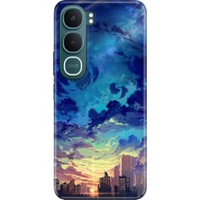 Nurdic Vivo Y31 5g (V2521) Kılıf 0.4mm Lazer Kesim Silikon Kapak Cloud City
