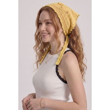 Neden Tekstil Kadın File Örgü Dantel Görünümlü Çok Amaçlı Bandana Yazlık Plaj Uyumlu Delikli Triko Saç Bandanası Ve Bel Aksesuarı
