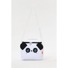 Roxbros Panda Figürlü Termal Beslenme Çantası Siyah Beyaz - Isı Yalıtımlı Kız & Erkek Çocuk Kreş Anaokulu Ilkokul