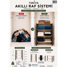Lider Tunç Dolap Içi 4 Katlı Raf Düzenleyici Organizer Kıyafet Saklama Rafı