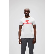 Bad Bear Bear Tee T-Shirt Off White Beyaz/Kırmızı Baskılı Erkek Tişört