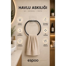 Espoo Design Yuvarlak Havluluk Siyah Havluluk