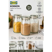 Ikea 3 Lü Kavanoz Seti Sızdırmaz