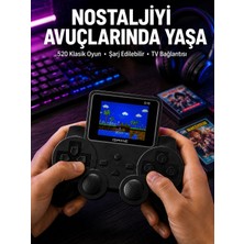 Renklime Şarjlı Retro Gamepad Oyun Konsolu 520 Oyunlu Tv Çıkışlı El Konsolu