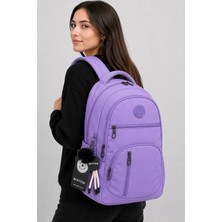 Bevitton Su Geçirmez Kumaş Unisex Okul Sırt Çantası 1700 Lila