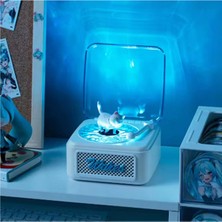 Uravas Store Nostalji Mini Plak Görünümlü Radyolu Bluetooth Hoparlör 3D Ses Dalgası Retro Müzik Plak Beyaz