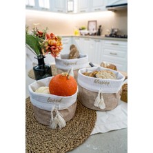 Uravas Store Yuvarlak Katlanabilir Çok Amaçlı Saklama Organizer Kutu Keçe Sepet (Mega) - 03389