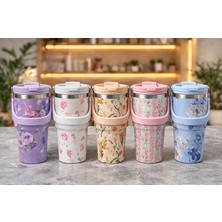 Uravas Store 700 ml Taşıma Kulplu Paslanmaz Çelik Termos Mug - Vakumlu Isı Yalıtımlı Bardak ALK4629