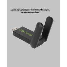 Uravas Store Dual Band USB Wifi Adaptör – 1200 Mbps Hız