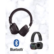 Uravas Store Kablosuz Rgb Işıklı Katlanabilir Bluetooth Kulak Üstü Kulaklık