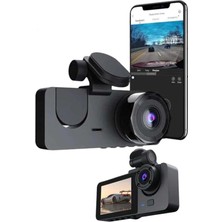 Uravas Store Gece Görüşlü Dvr 3 Lensli Araç Içi Sürüş Kamerası Video Kaydedici