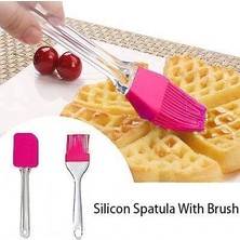 Uravas Store 2'li Silikon Pasta - Börek - Poğaça Yağ Fırçası ve Spatula Seti