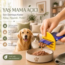 Basart Yaş Mama Açacağı ve Sıkacağı Kedi Köpek Yaş Mama Paketi Sıkma Aparatı Israf Önleyici Hijyenik Pratik