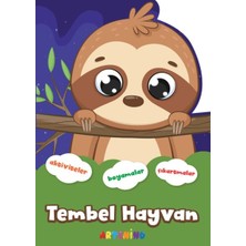 Uravas Store Şekilli Hayvanlar Serisi - Tembel Hayvan Aktivite Boyama Çıkartma Kitabı