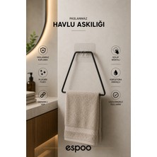 Espoo Design Yapışkanlı Üçgen Havluluk Siyah
