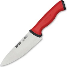 Uravas Store Pirge 34159 Duo Şef Bıçağı 16 cm - Kırmızı Kaymaz Sap