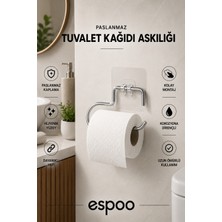 Espoo Design Yapışkanlı Tuvalet Kağıtlık, Wc Kağıtlık Mat Siyah