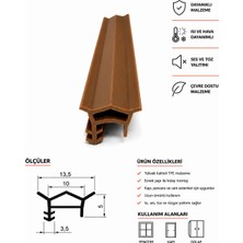 MAKPLASTİK FİTİL PROFİL P 185 Emlak Konut Kapı Kasa Fitili Saf Kauçuk 30 Metre Kahverengi