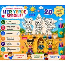 Moshmick K-Pop Temalı Boyanabilir  Set 19 cm – Boya ve Fırça Dahil – 3 mm Pla