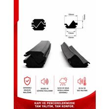 MAKPLASTİK FİTİL PROFİL 12 No Fotoselli Otamatikkapı Fitili 6 Metre Siyah