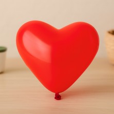 Uravas Store Kırmızı Kalp Balon 25 cm (10'') - 100'LÜ Paket