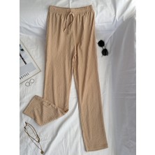 Intive Lingerie Intive Cool Comfort Waffle Kumaş Pamuklu Nefes Alabilir Basic Yazlık Jogger Pantolon (Cepsiz)
