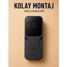 Uravas Store Wi-Fi Akıllı Görüntülü Kapı Zili | Hd Kamera, Gece Görüşü ve Telefon Bildirimli