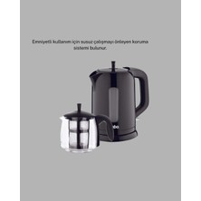 Uravas Store Çaycı Cam Demlikli 1800W Güçlü ve Sıcak Tutmalı Elektrikli Çay Makinesi