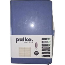 Pulko PND040  Sert Kapak 9X14CM 80GR.176 Sayfa Termo Deri Çizgili Not Defter - Parlament Mavi
