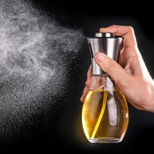 Uravas Store Paslanmaz Çelik Başlıklı Cam Spray Yağdanlık